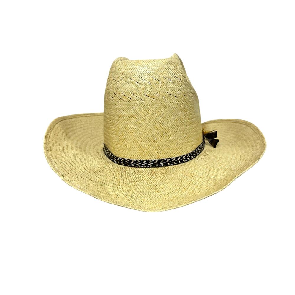 Vintage Resistol Straw Cowboy Hat 7 3/8 Western Ranch Rodeo Hat 🤠